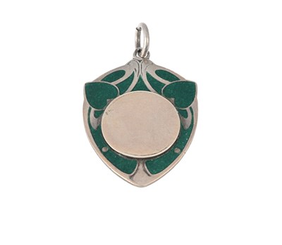 Lot 122 - An Arts and Crafts silver and enamelled fob...