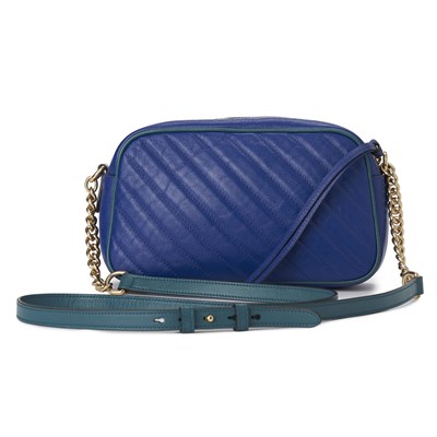 Lot 415 - Gucci, a blue Marmont Chain camera bag.