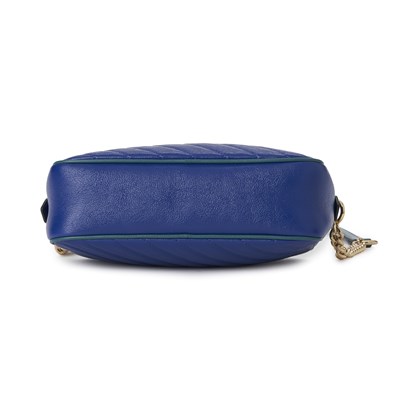 Lot 415 - Gucci, a blue Marmont Chain camera bag.