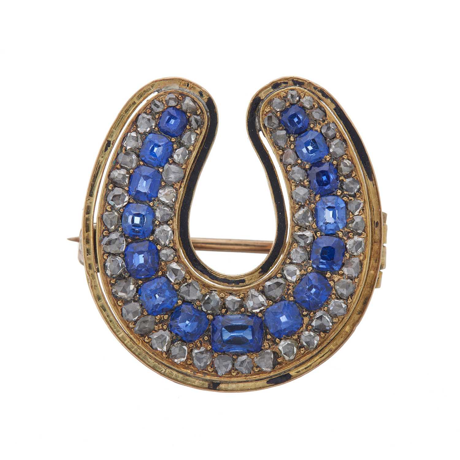 Lot 16 - A late Victorian gold, black enamel,...