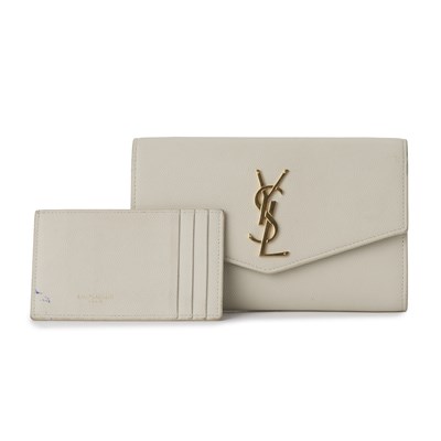 Lot 533 - Yves Saint Laurent, an envelope chain clutch w/card holder.