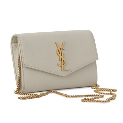 Lot 533 - Yves Saint Laurent, an envelope chain clutch w/card holder.