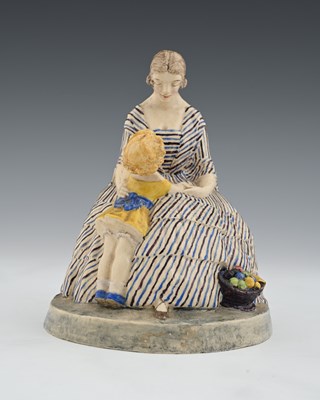 Lot 629 - Helen Wickham, an art pottery figure, Mother...