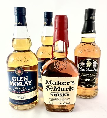 Lot 253 - Whisky, to include two bottles of Glen Moray...