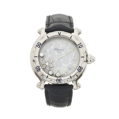 Lot 278 - Chopard - A Happy Sport 'Snowflake' wrist watch