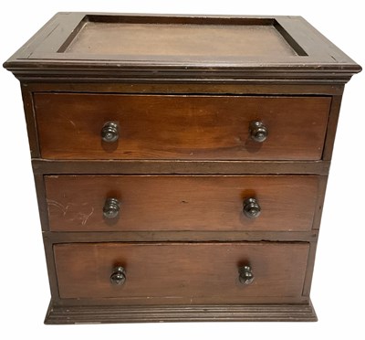 Lot 46 - A mahogany apprentice piece, small chest of...