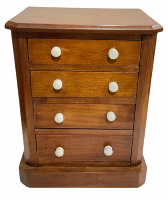 Lot 47 - An apprentice piece small set of four drawers,...