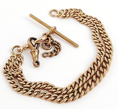 Lot 294 - A 9ct gold Albert chain