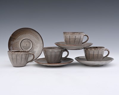 Lot 646 - David Leach, a set of four studio pottery...