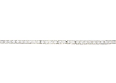 Lot 170 - A mid 20th century diamond line bracelet