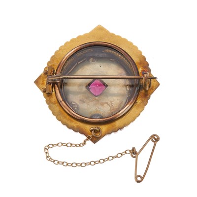 Lot 43 - A late Victorian gold, purple garnet and split...