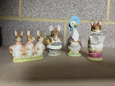 Lot 96 - Four Beswick Beatrix Potter figures, Taylor of...