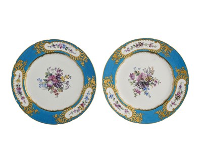 Lot 539 - A pair of Sevres 18th century porcelain and...