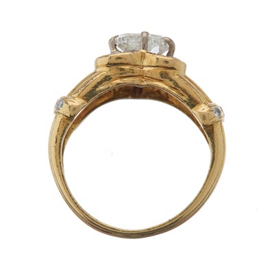 Lot 53 - An 18ct gold heart-shape diamond single-stone...