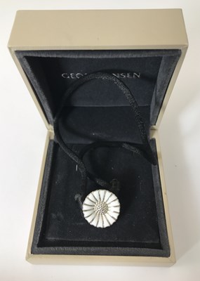 Lot 284 - Georg Jensen, a silver enamel Daisy bracelet