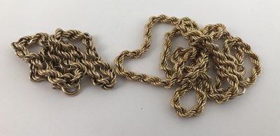 Lot 310 - A 9ct gold rope-twist necklace and bracelet