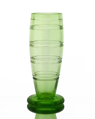 Lot 515 - Ludwig Kny for Stuart, an Art Deco green glass...