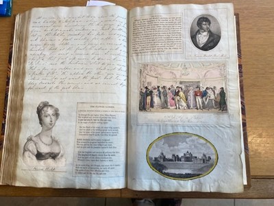 Lot 262 - A late Georgian Scrap Album, containing...