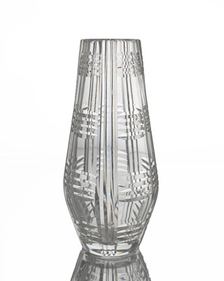 Lot 519 - John Luxton for Stuart, a Modernist cut glass...