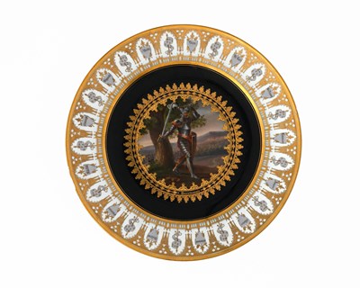 Lot 541 - Jean-Charles Develly for Sevres, a painted...