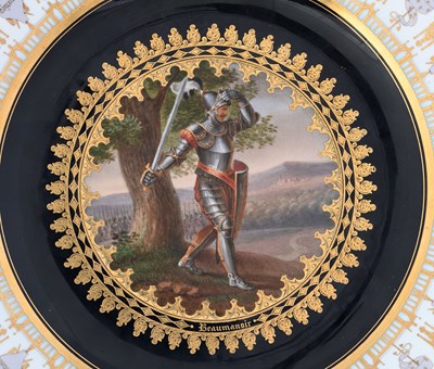Lot 541 - Jean-Charles Develly for Sevres, a painted...