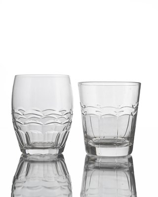 Lot 511 - Stuart and Sons for Cunard, two Art Deco glass...