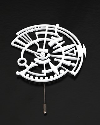 Lot 77 - Wendy Ramshaw, a Petrified Lace pin brooch