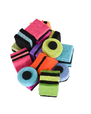 Lot 58 - Danielle Gori-Montanelli, a felt Licorice brooch