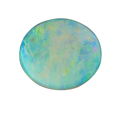 Lot 74 - An oval opal cabochon, weighing approximately...
