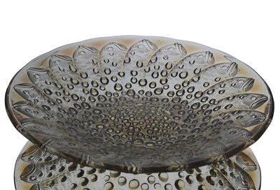 Lot 496 - Rene Lalique, a Roscoff opalescent glass dish,...