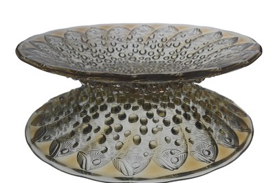 Lot 496 - Rene Lalique, a Roscoff opalescent glass dish,...