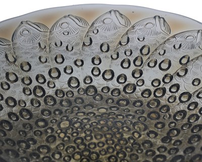 Lot 496 - Rene Lalique, a Roscoff opalescent glass dish,...