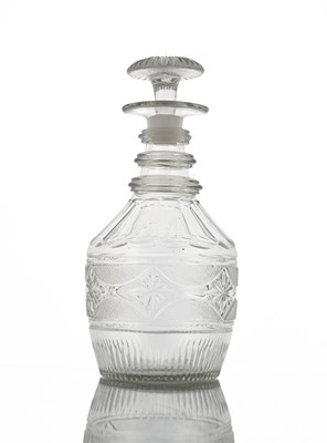 Lot 409 - An Anglo Irish glass decanter, circa 1810, of...