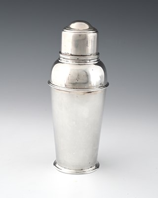 Lot 129 - An Art Deco silver plated cocktail shaker,...