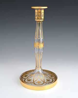 Lot 430 - A large Bohemian gilt engraved glass...