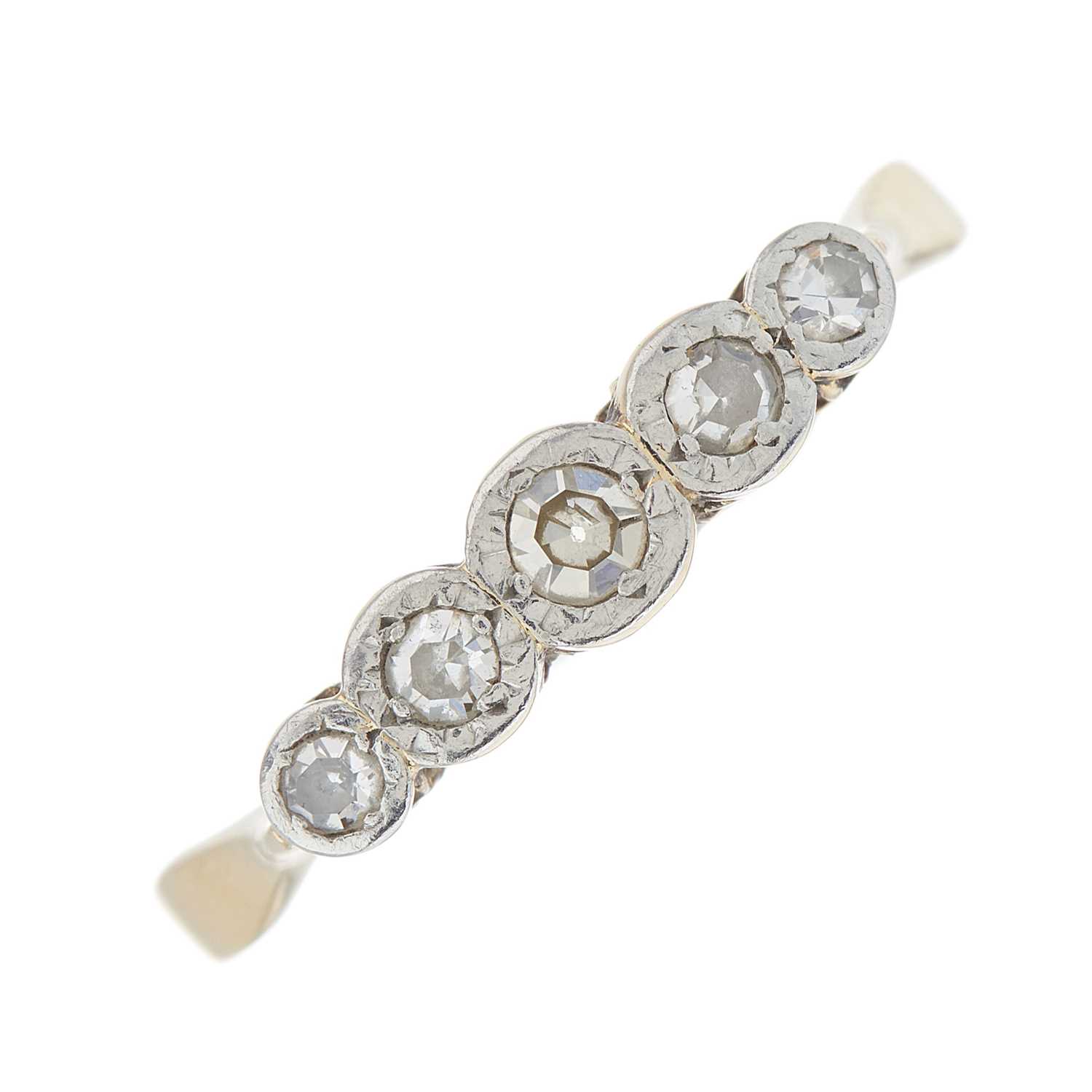 Lot 84 - A mid 20th century 18ct gold graduated...