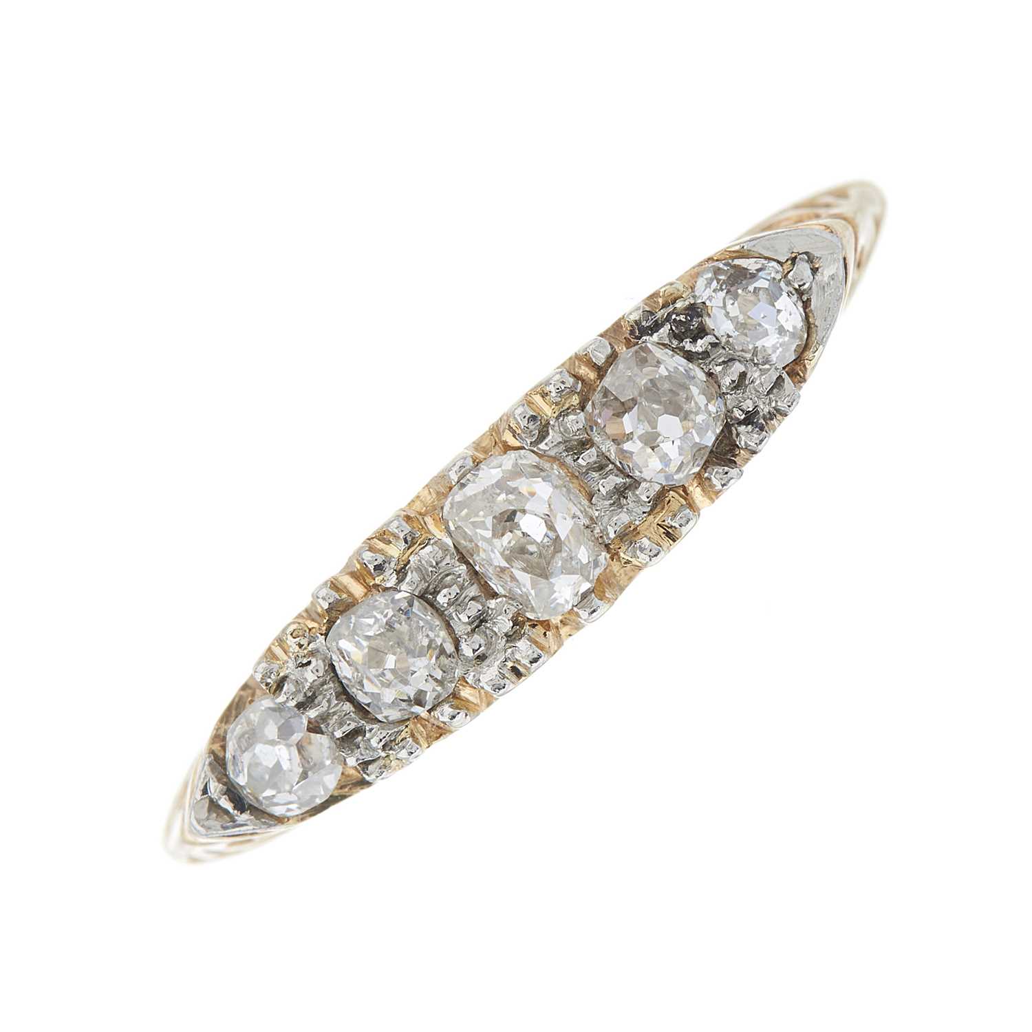 Lot 87 - A mid 20th century 18ct gold old-cut diamond...