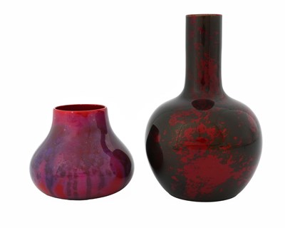 Lot 612 - Royal Doulton, two Flambe vases, circa 1910,...