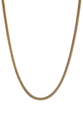 Lot 90 - A 14ct gold snake-link chain necklace, with...