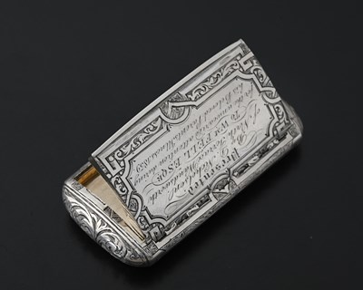 Lot 99 - A Victorian silver snuff box, with...