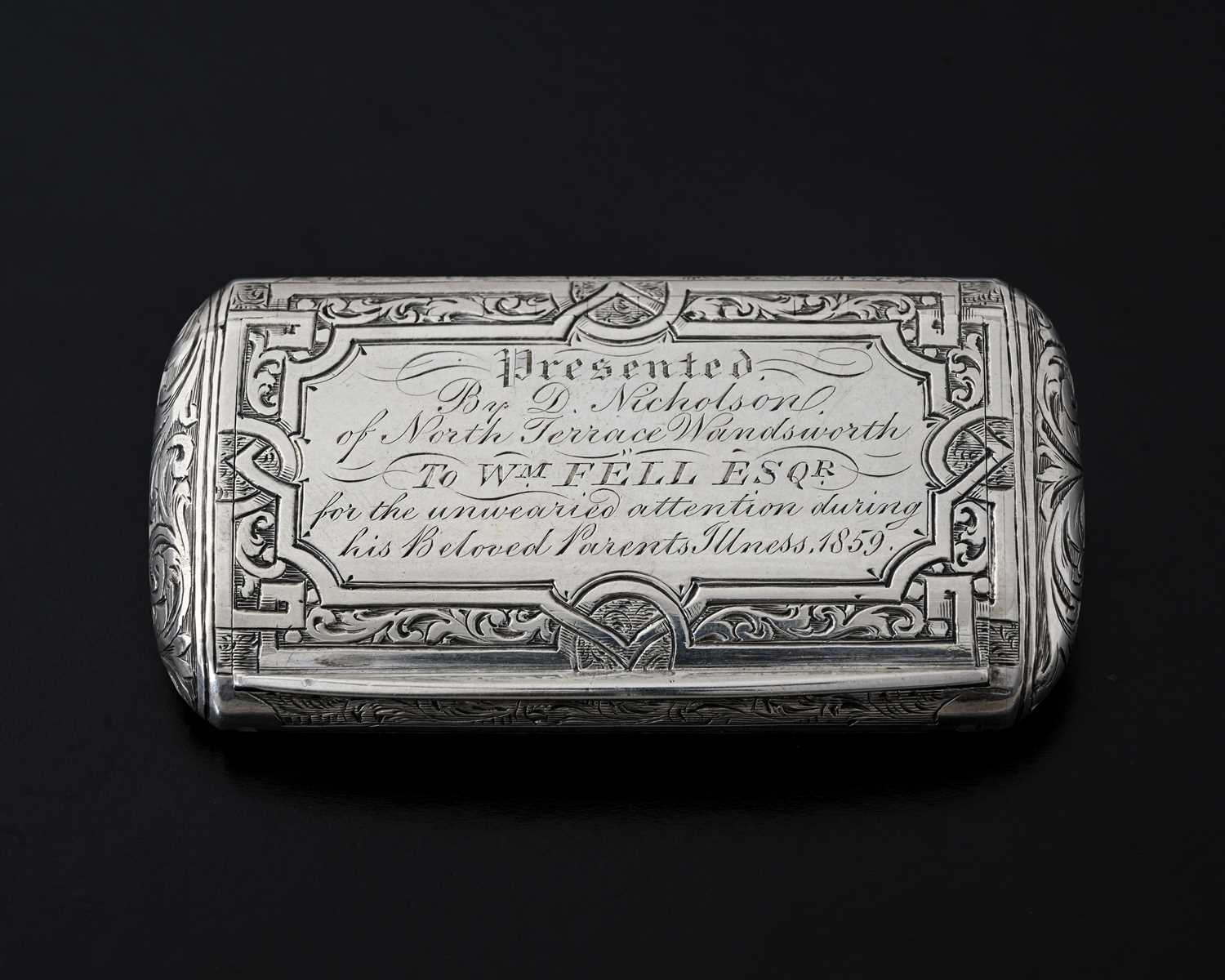 Lot 99 - A Victorian silver snuff box, with...