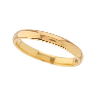 Lot 95 - An Art Deco 22ct gold wedding band ring, maker'...