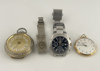 Lot 341 - A small quantity of watches; a stainless steel...