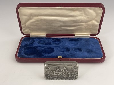 Lot 373 - A James Dixon & Sons pewter snuff box...