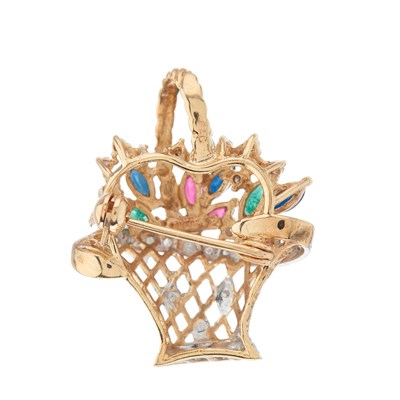 Lot 108 - A 14ct gold ruby, emerald, sapphire and...