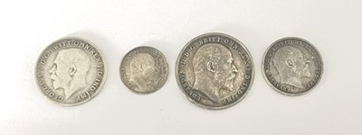 Lot 367 - Maundy money, Edward VII silver one, two and...