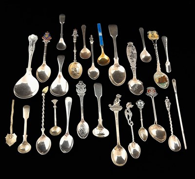 Lot 330 - A quantity of silver and other spoons to...