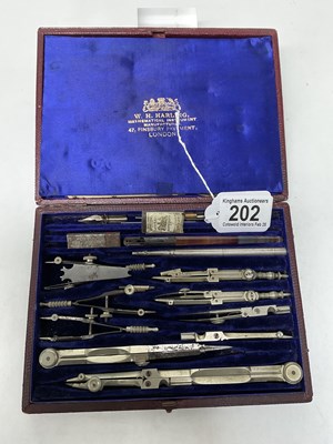 Lot 202 - A 19th century cased set of mathematical...