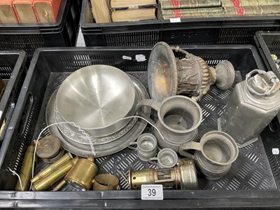 Lot 39 - Metalware: a collection of pewter including a...