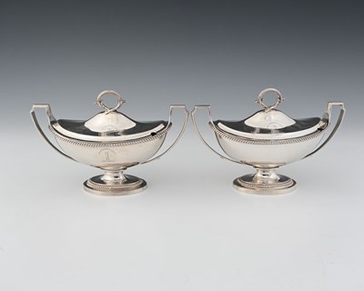 Lot 438 - Paul Storr, a pair of George III silver sauce...